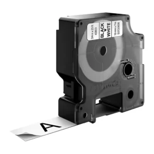 Dymo D1 720830 black on white label tape cassette