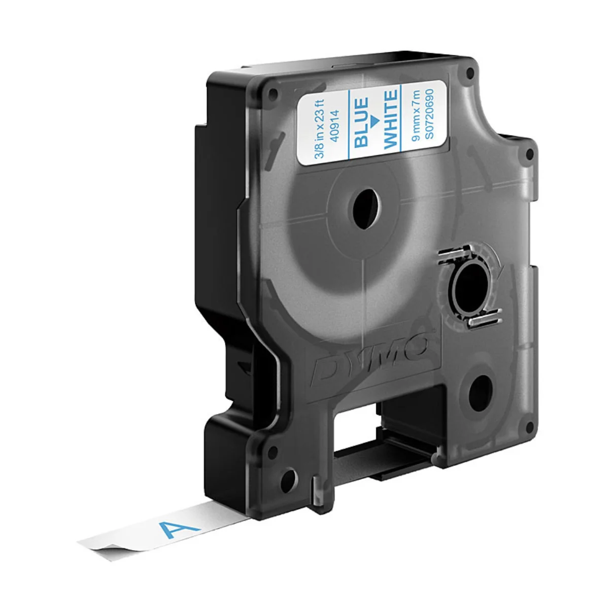 Dymo D1 720690 blue on white label tape cassette