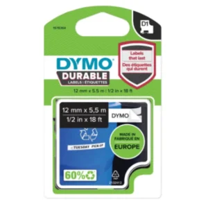 Dymo D1 1978364 tape black on white label cassette packaging