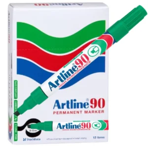 Artline 90 Green Permanent Markers, Box 12, 109004