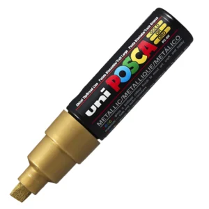 Posca PC-8K gold paint marker showing chisel tip