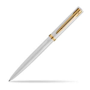 Waterman Impression ballpoint pen white gold trim medium twist action pen