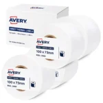 Avery direct thermal labels, 100 x 73mm, roll 2000, box 4