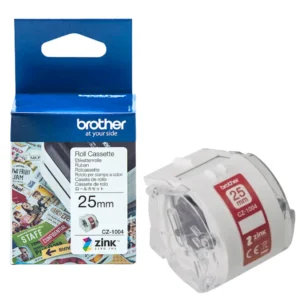 Brother CZ1004 25mm Colour Label Roll Cassette for VC-500W Label Printer