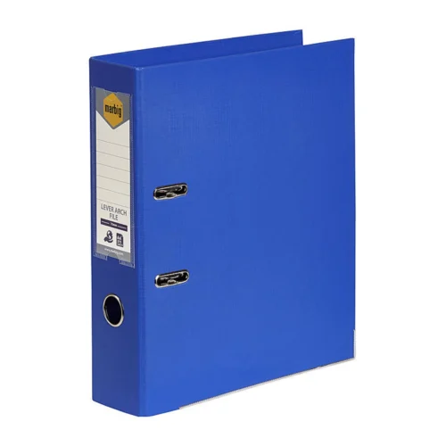 Marbig Lever Arch File A4 – Royal Blue, 75mm Capacity – Inkjet Online