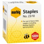 Marbig 23/10 heavy duty staples box 5000 for compatible office staplers