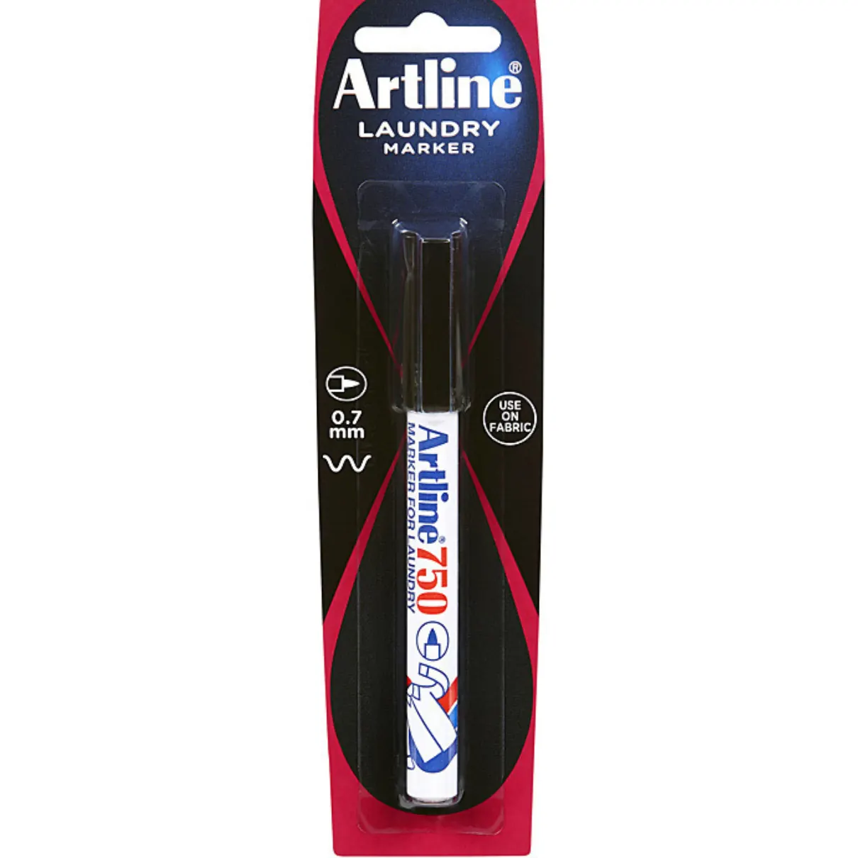 Artline 750 Laundry Marker Black Fabric Marker 0.7mm