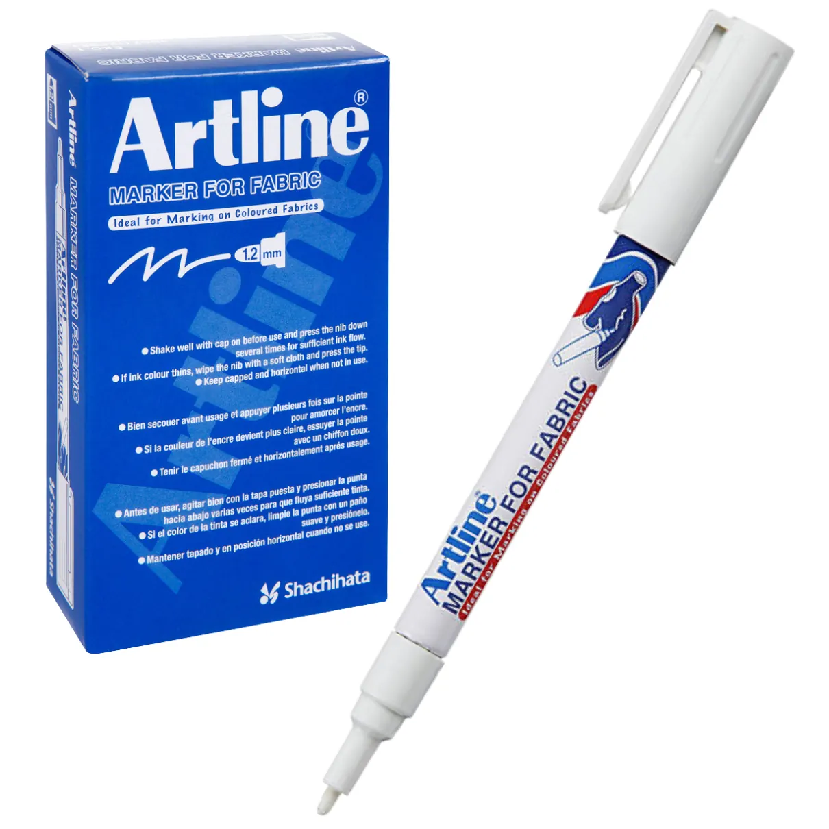 Artline 750 White Fabric Marker for Coloured Fabrics Box 12