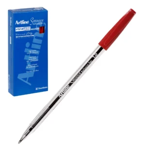 Artline Smoove Ballpoint Pen Red 1.0mm Box 12