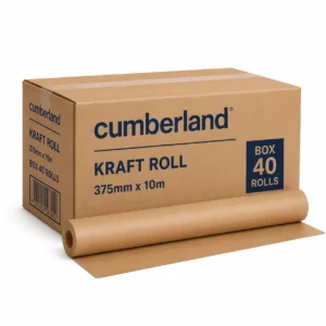 Cumberland Kraft Paper Roll 375mm x 10m Carton of 40 Rolls for Packaging and Wrapping