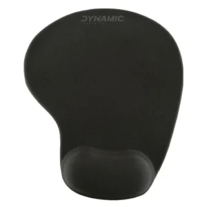 Ergonomic black mouse pad with integrated wrist support