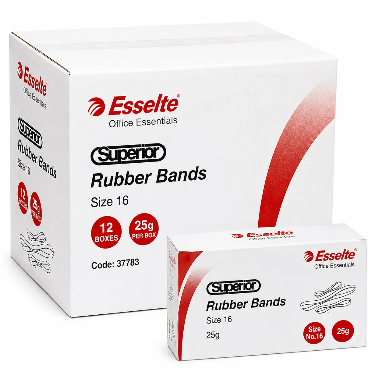 Esselte Superior Rubber Bands Size 16 25g Boxes Pack of 12