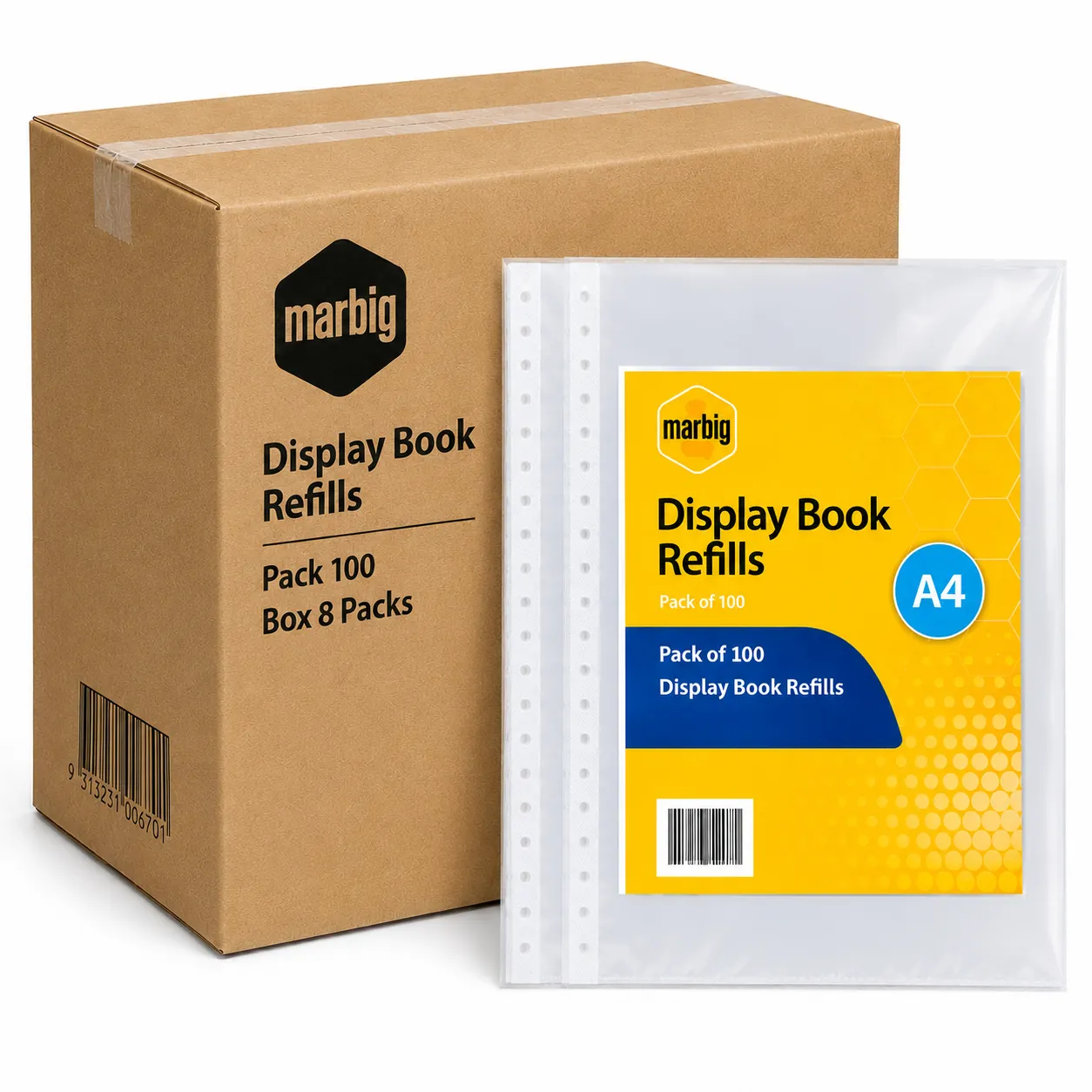 Marbig display book refills pack of 100, box 8