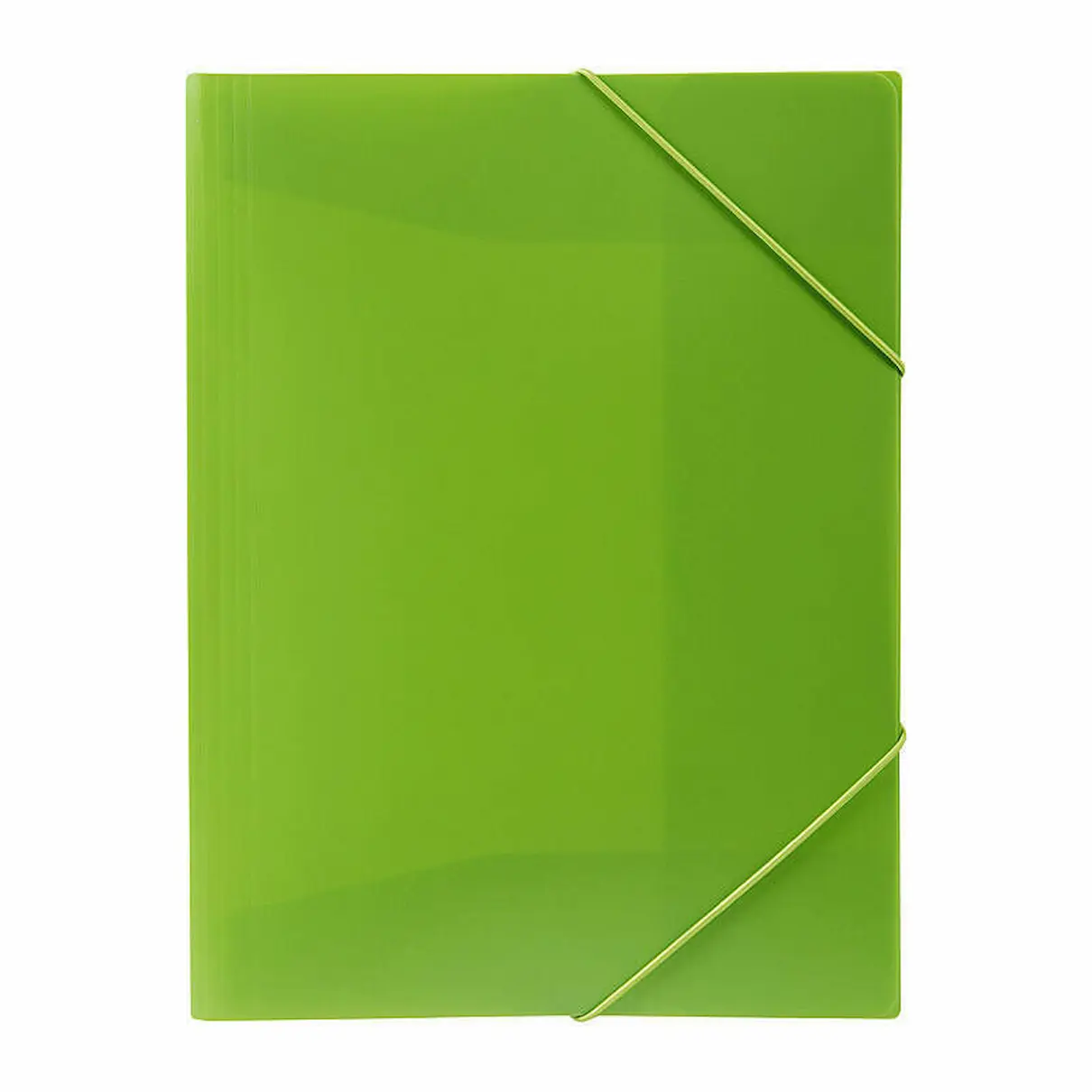 Marbig Document File A4 Lime Elastic Closure