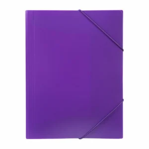 Marbig Document File A4 Purple Elastic Closure