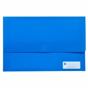 Marbig polypick document wallet foolscap size, blue, single