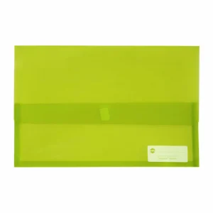 Marbig Polypick Foolscap Document Wallet Lime Single Folder