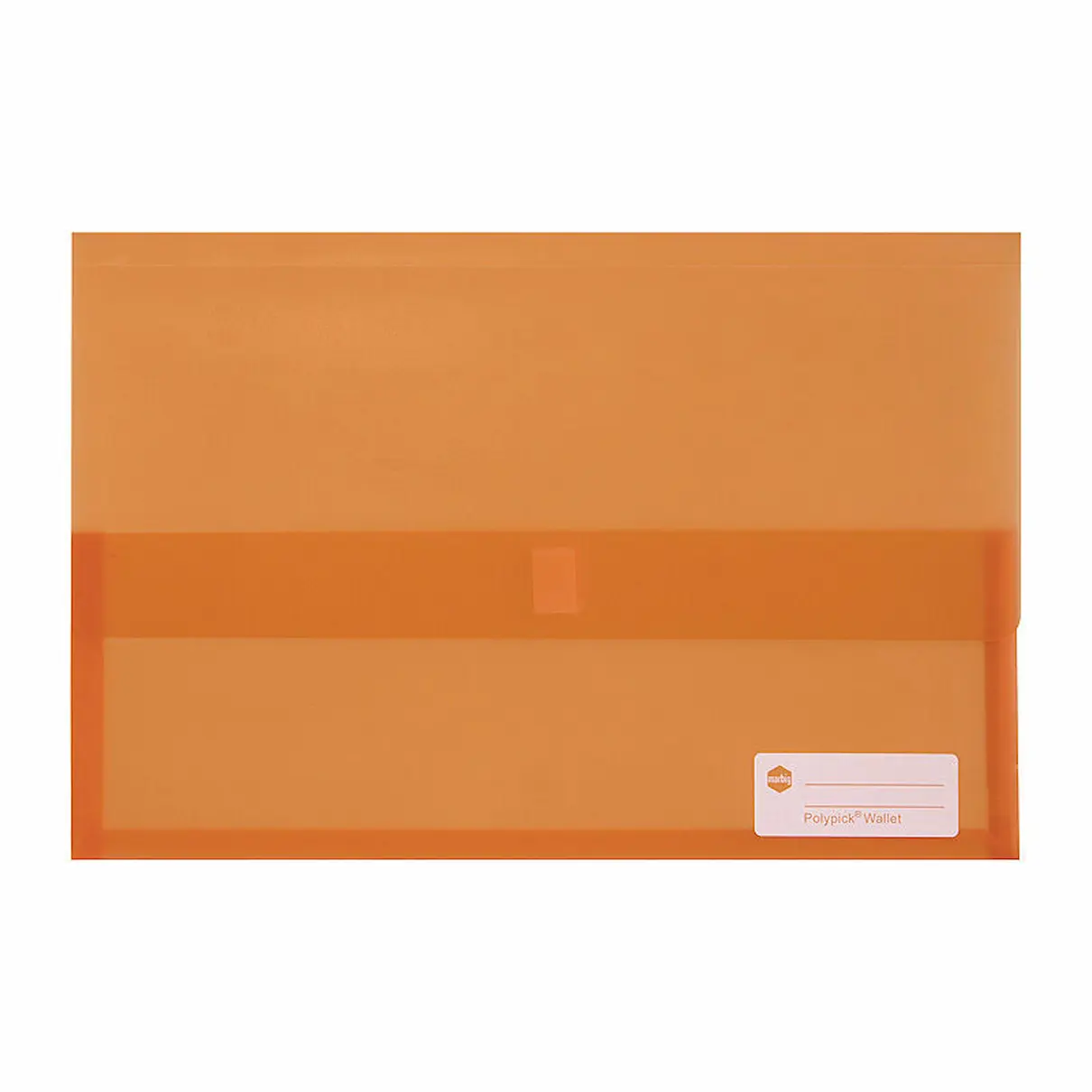 Marbig Polypick Foolscap Document Wallet Orange Single Folder