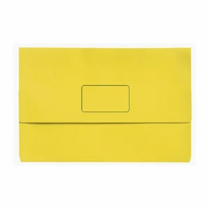 Marbig Slimpick Document Wallet Foolscap Yellow Single