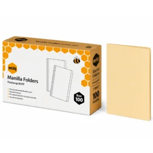 Marbig manilla folders buff foolscap size bulk pack 100