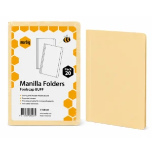 Marbig manilla folders buff foolscap size bulk pack 100