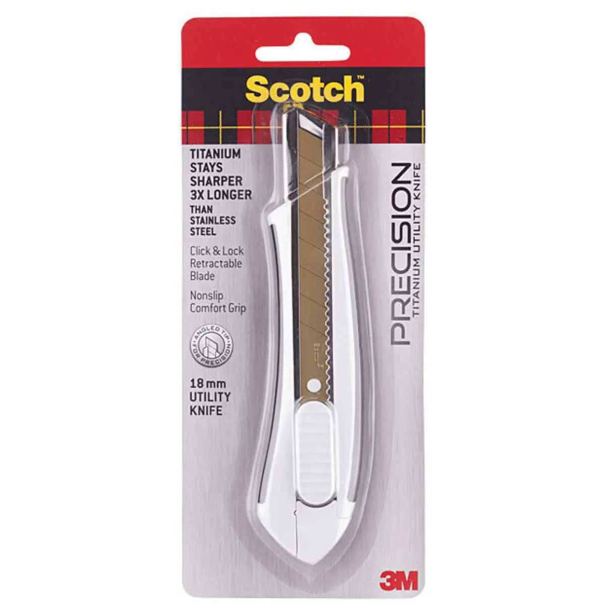 Scotch Utility Knife T1-KL 18mm retractable cutter single packaging