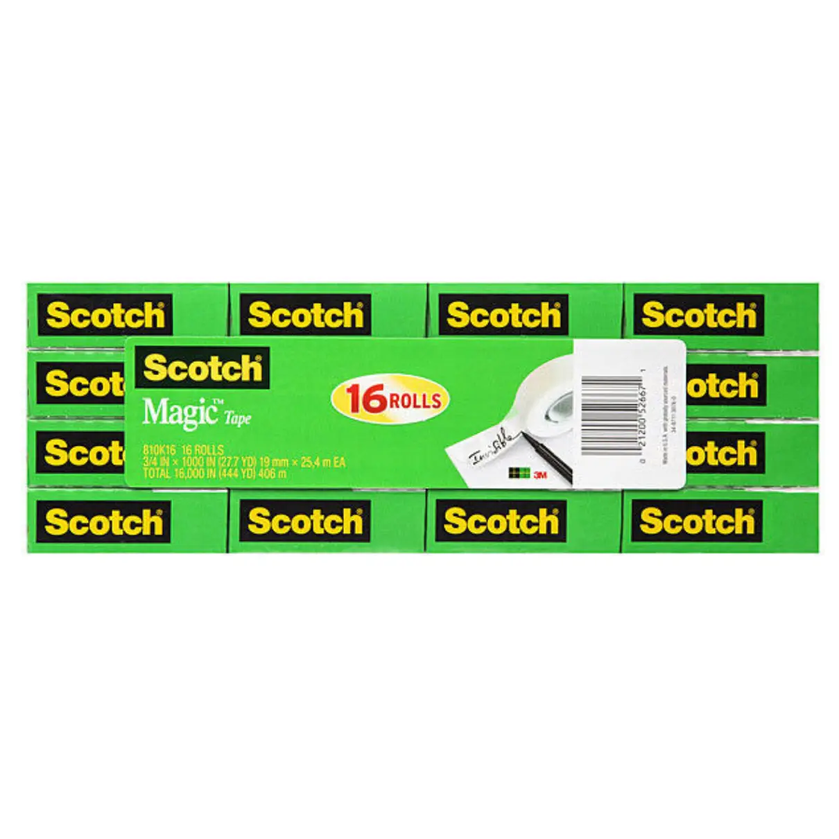 Scotch Magic Tape 810-16 19mm x 25m Pack 16