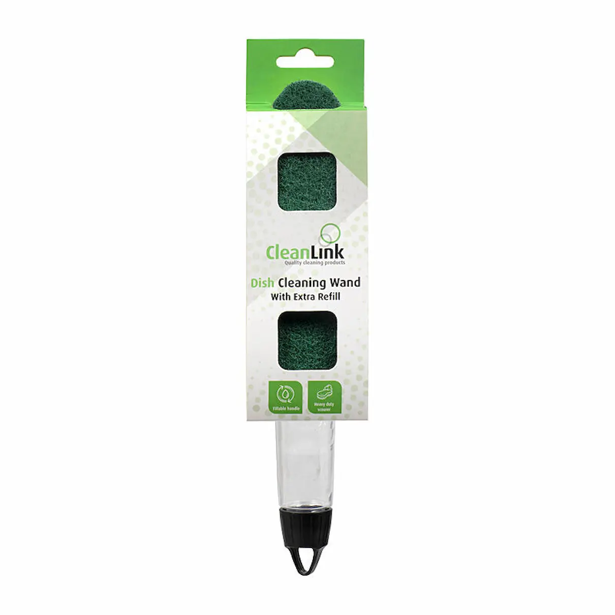 Cleanlink dish wand, front, in packaging