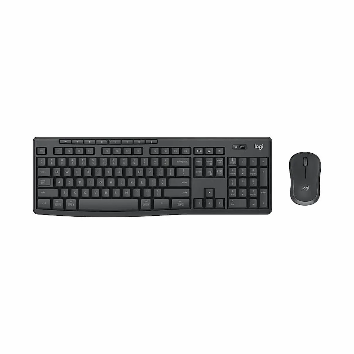 Logitech MK370 mouse and keyboard combo top view