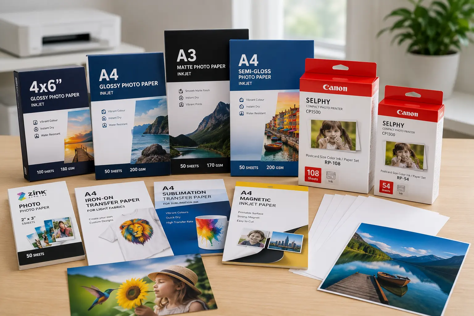 Gloss photo paper and printer media