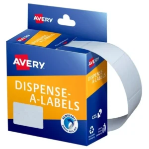 Avery white 24 x 32mm dispenser labels