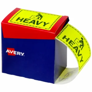 Avery Heavy Dispenser Labels, fluro yellow