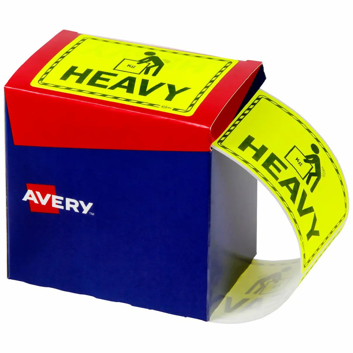 Avery Heavy Dispenser Labels, fluro yellow