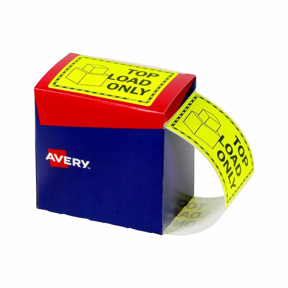 Avery Top Load Only fluro yellow dispenser labels