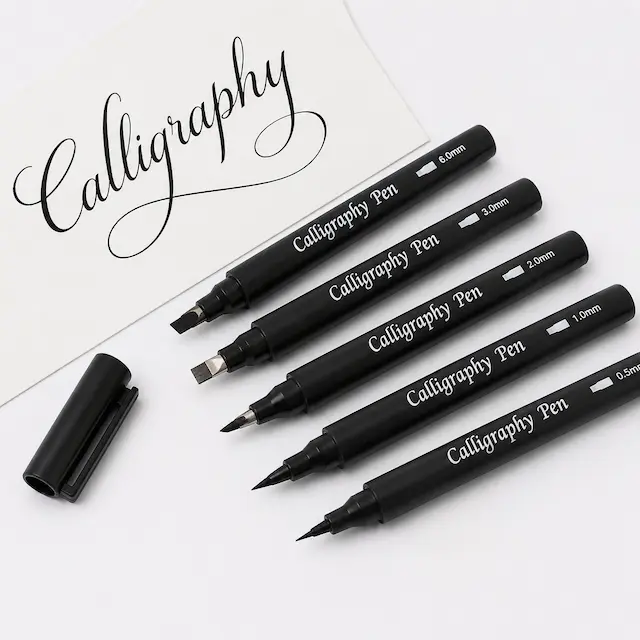 Calligraphy pens for lettering and decorative writing