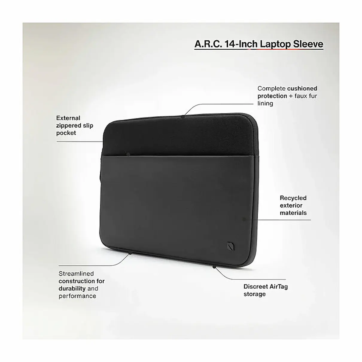 Incase ARC 14 inch black sleeve specifications