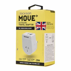 Jackson Outbound UK / Hong Kong Travel Adaptor, boxed