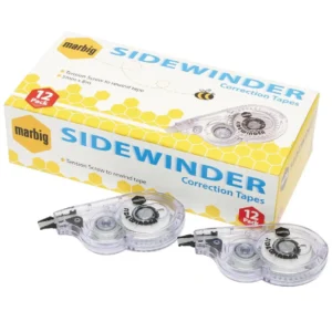 Marbig sidewinder correction tape, box 12