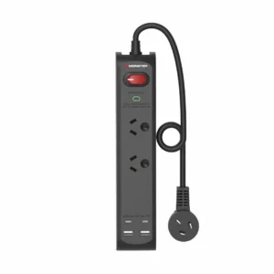Monster dual socket surge protector, usb ports, corded
