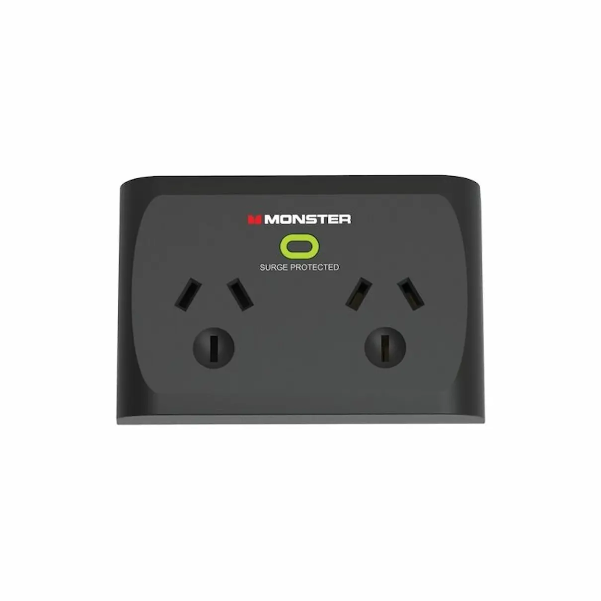 Monster dual socket surge protector, black