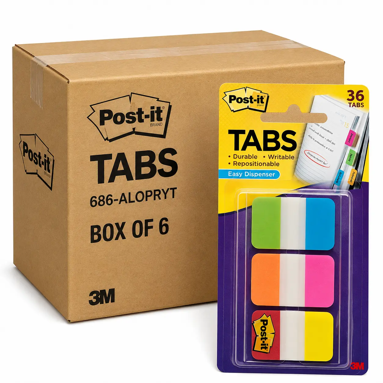 Post It Tabs 686-ALOPRYT Box 6