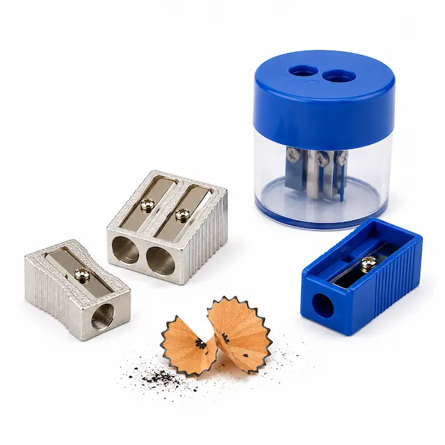 Handheld and barrel pencil sharpeners
