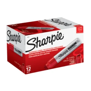 Sharpie Magnum Markers, Red, Box 12