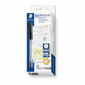 Staedtler 430 Black Ballpoint Pens, Box 10