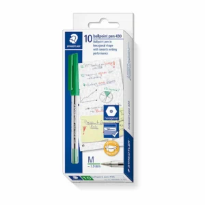 Staedtler 430 Green Ballpoint Pens, Box 10