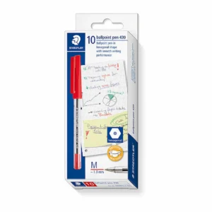 Staedtler 430 Red Ballpoint Pens, Box 10