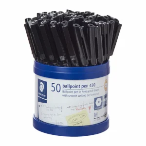 Staedtler 430 Black Ballpoint Pens, Cup 50