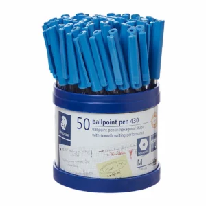 Staedtler 430 Blue Ballpoint Pens, Cup 50
