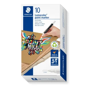 Staedtler Lumo Paint Markers, White, Box 10