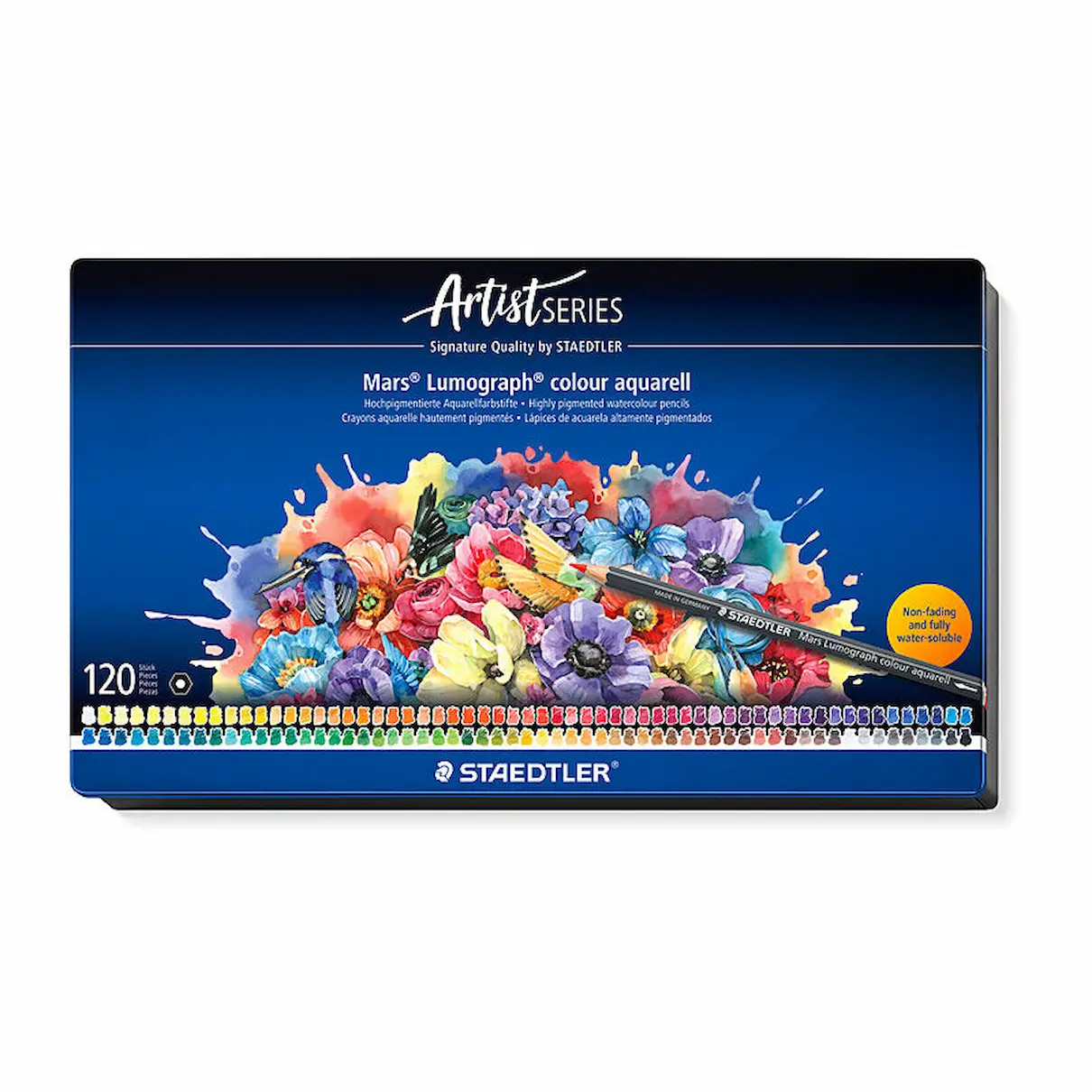Staedtler Lumograph Aquarell Watercolour Pencils, Tin 120